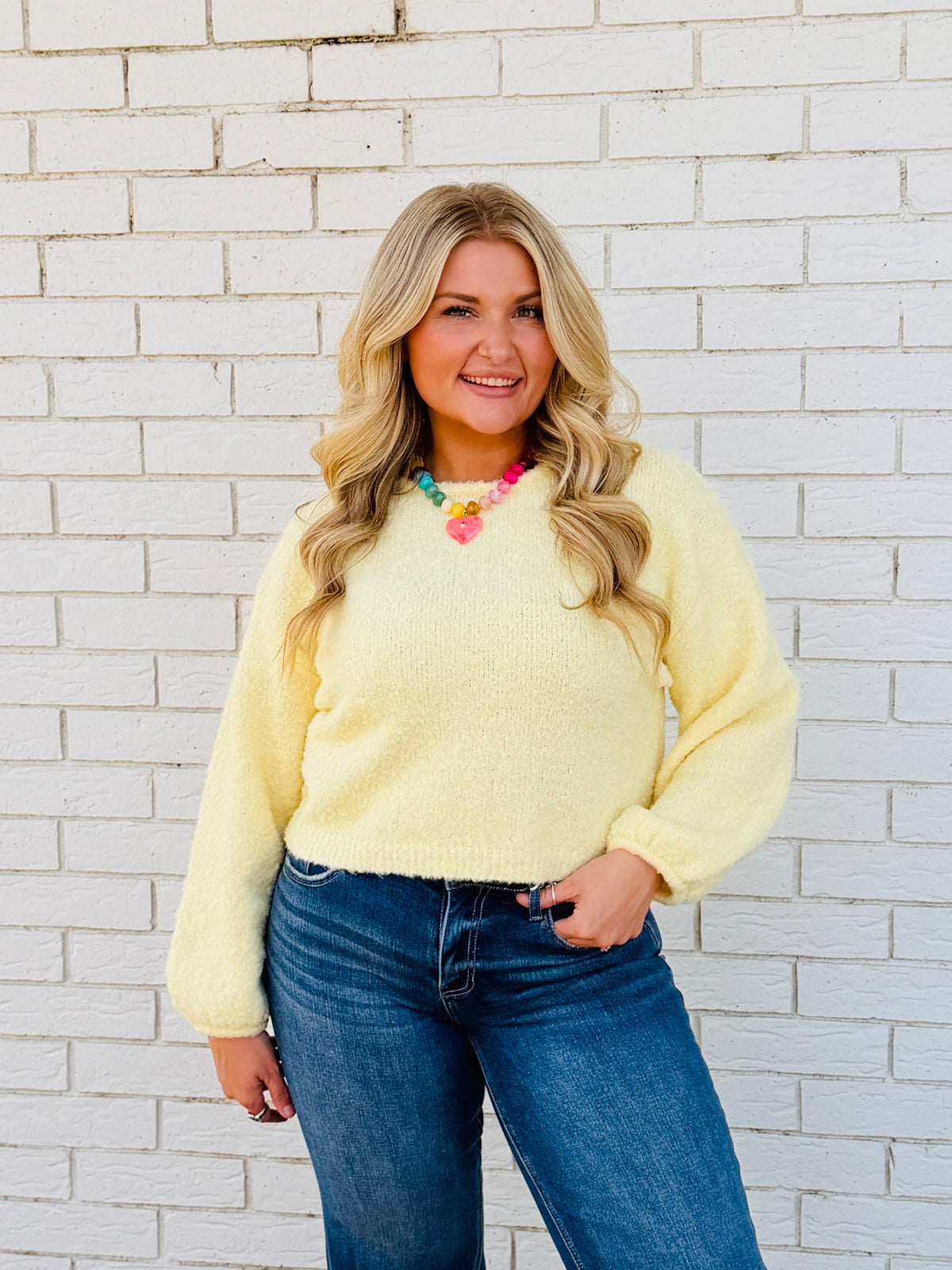 Karlee Sunshine Fuzzy Sweater