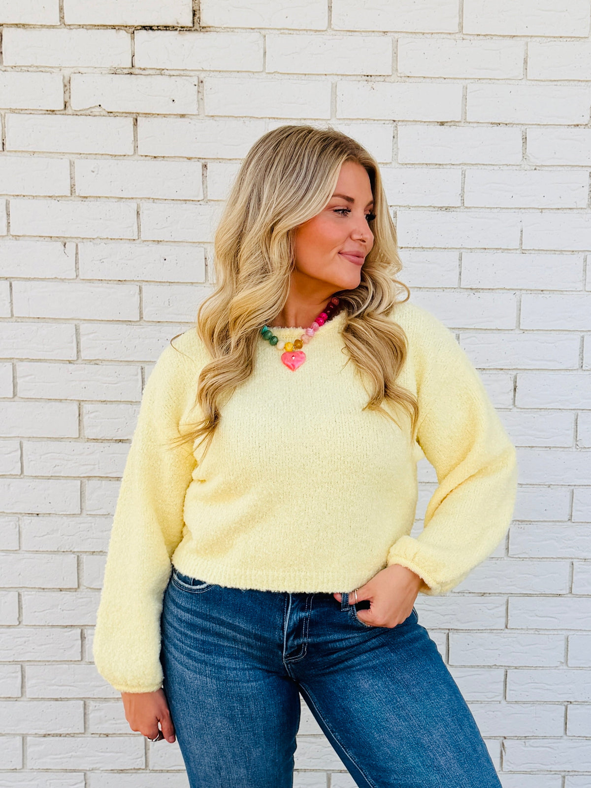Karlee Sunshine Fuzzy Sweater