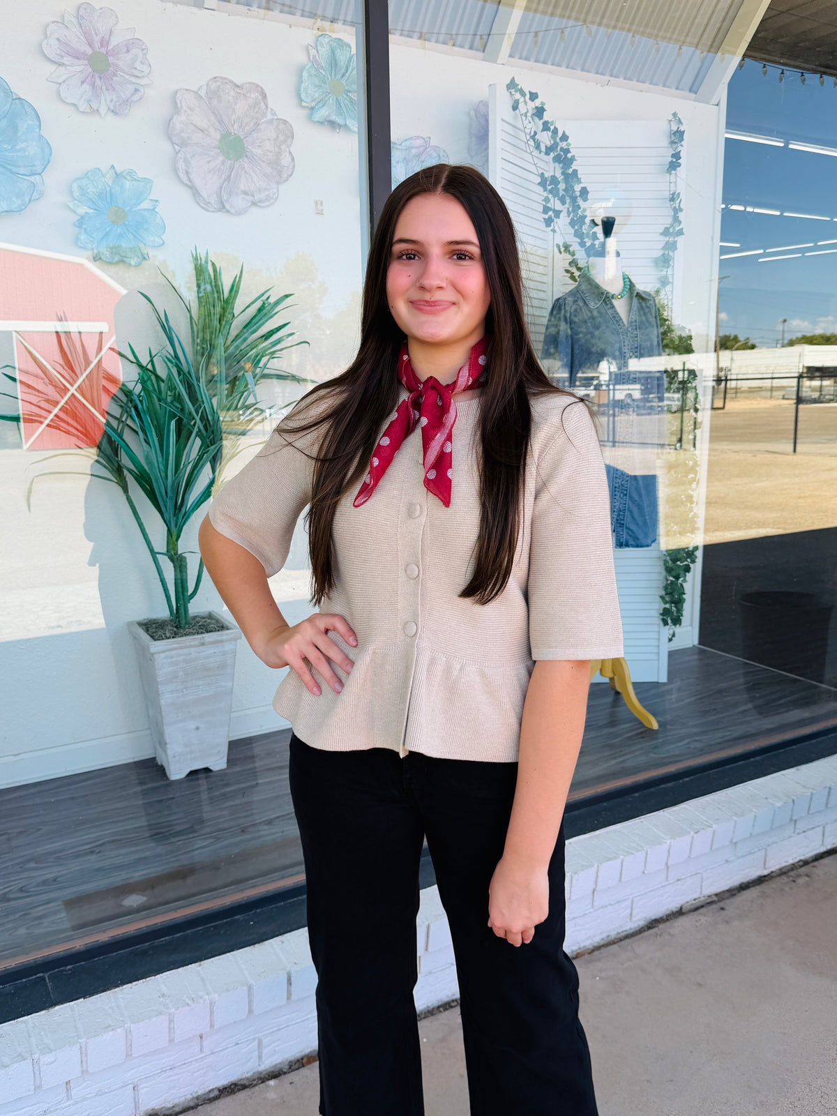 Maisie Oatmeal Ruffle Cardigan