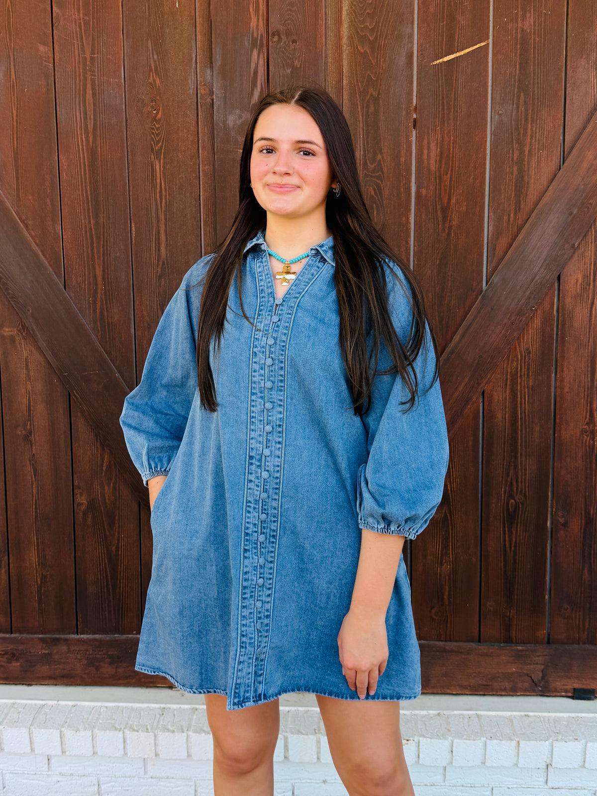 Denim Button Down Dress