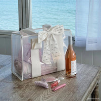 The Attic Boutique Ivory Pearl Bow Jelly Tote Bag W/ Phone Pouch Bags - The Attic Boutique
