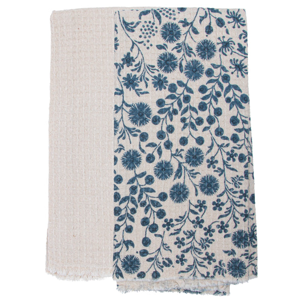 The Attic Boutique Navy Dandelions Tea Towels  - The Attic Boutique