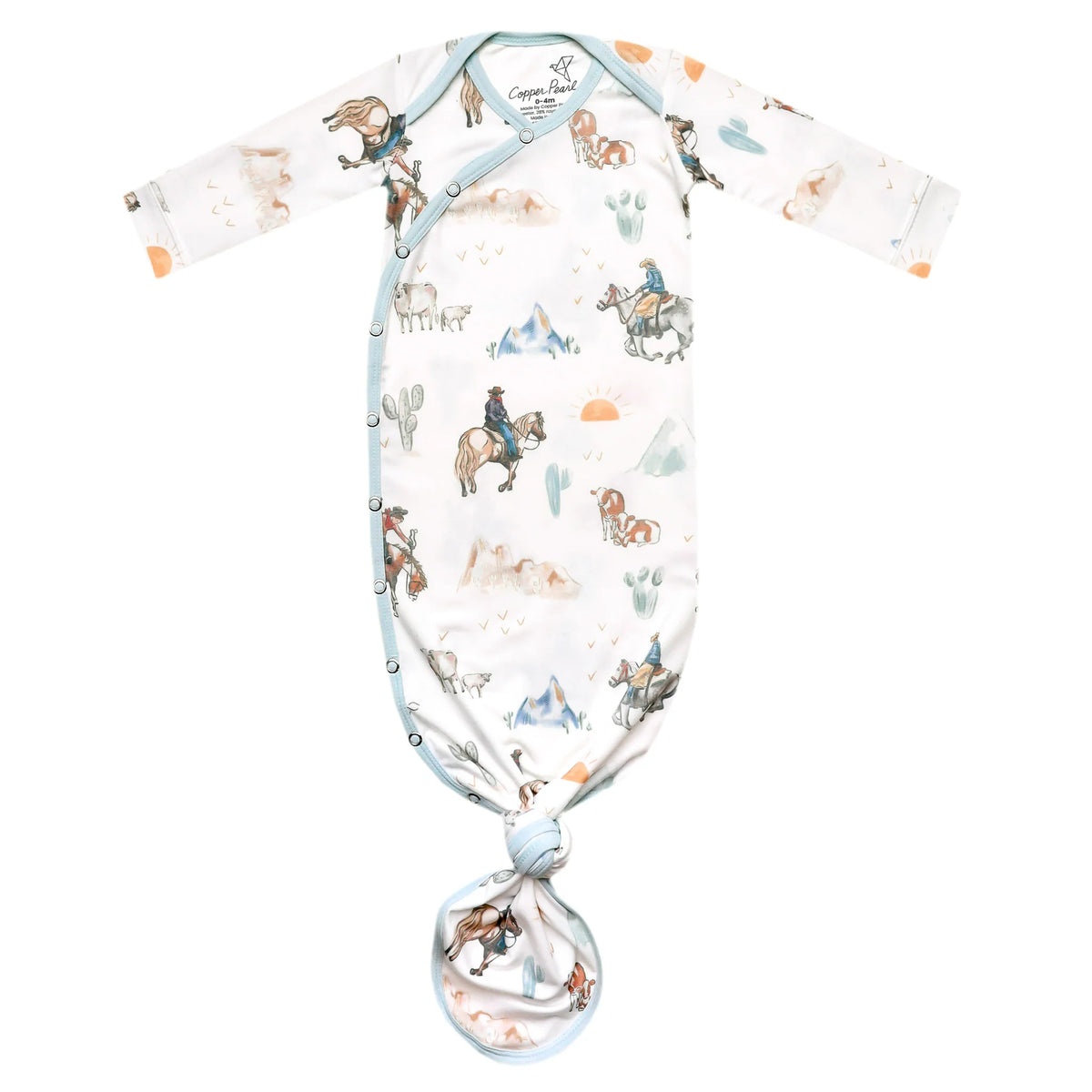 Copper Pearl Boone Newborn Knotted Gown  - The Attic Boutique