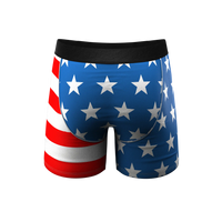 The Attic Boutique The Mascot American Flag Ball Hammock® Pouch Underwear With Fly  - The Attic Boutique