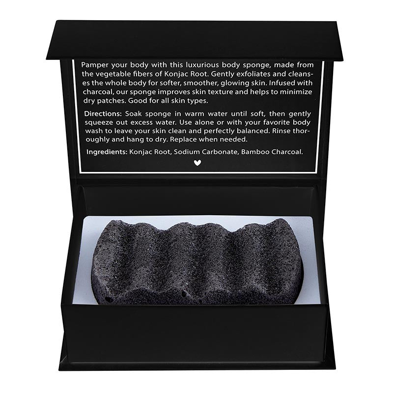 Bella Sleep + Spa Konjac Sponge Body Charcoal  - The Attic Boutique
