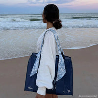The Attic Boutique Something Navy Twilly Scarf Jelly Tote Bag W/ Phone Pouch Bags - The Attic Boutique