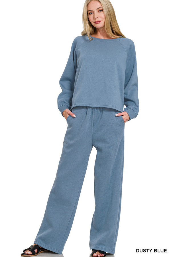 The Attic Boutique Millie Blue Fleece Set  - The Attic Boutique