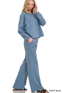 The Attic Boutique Millie Blue Fleece Set  - The Attic Boutique