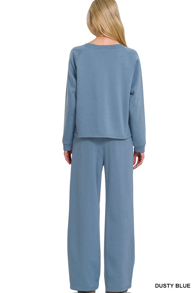 The Attic Boutique Millie Blue Fleece Set  - The Attic Boutique