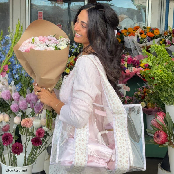 The Attic Boutique Quilted Ditsy Floral Jelly Tote Bag w/ Phone Pouch Bags - The Attic Boutique