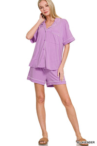The Attic Boutique Bella Lilac Pajama Set  - The Attic Boutique