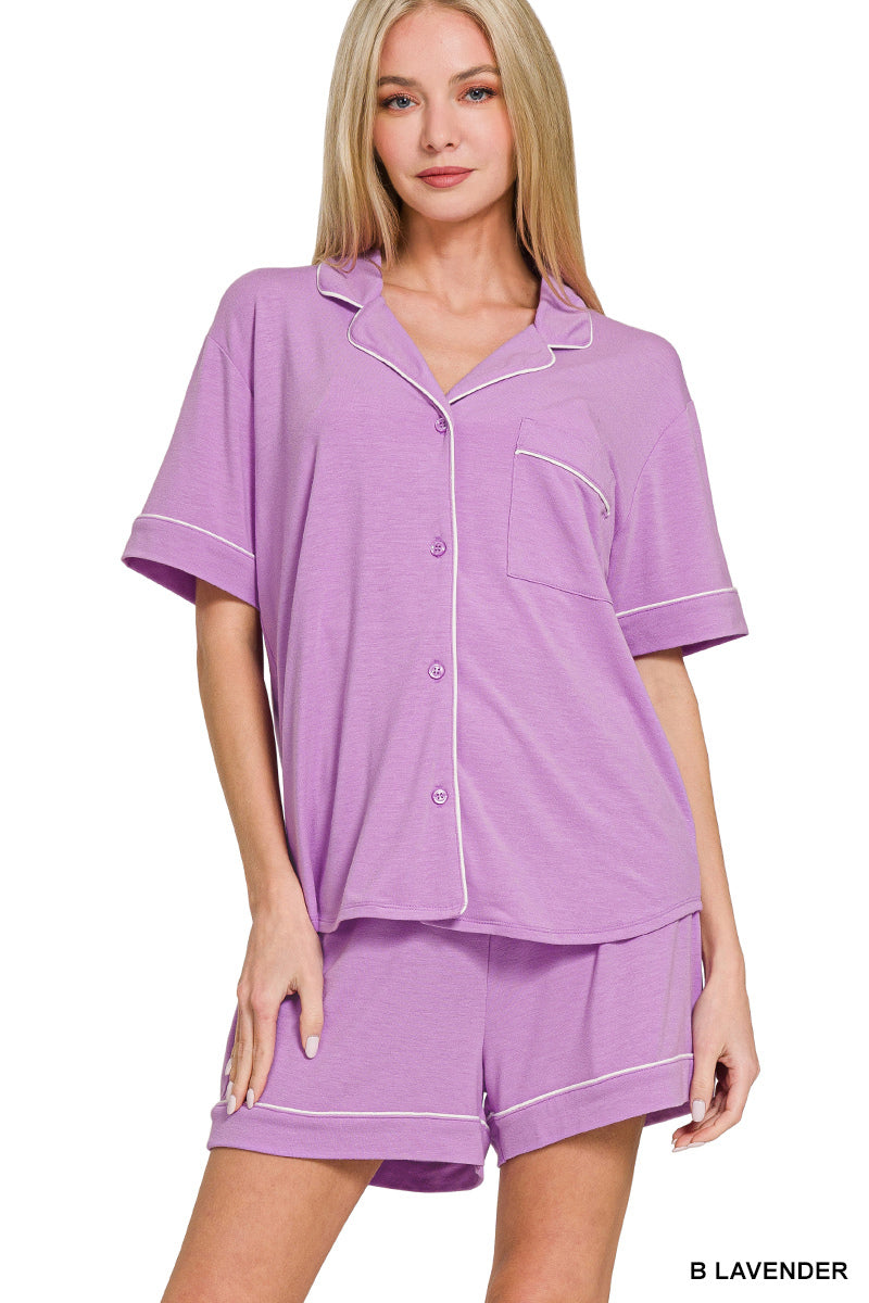 The Attic Boutique Bella Lilac Pajama Set  - The Attic Boutique