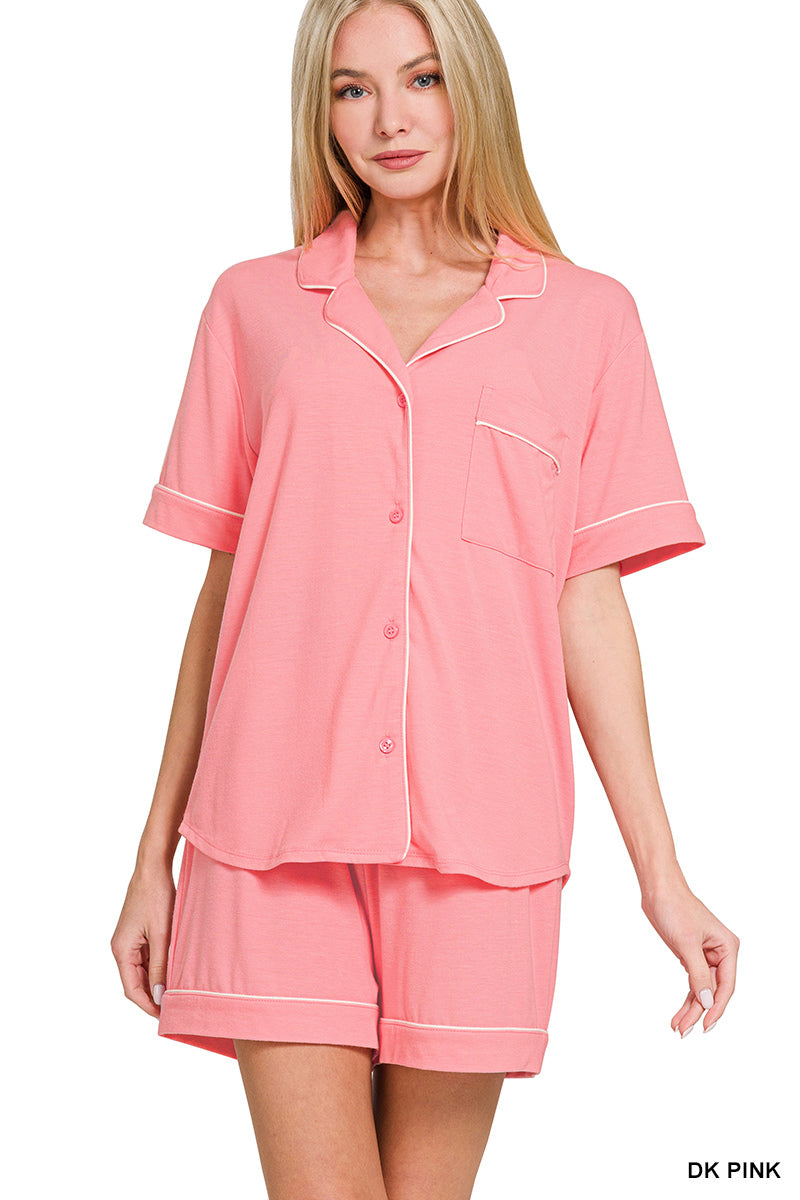 The Attic Boutique Bella Pink Pajama Set  - The Attic Boutique