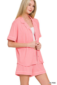 The Attic Boutique Bella Pink Pajama Set  - The Attic Boutique
