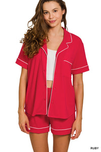 The Attic Boutique Bella Ruby Pajama Set  - The Attic Boutique