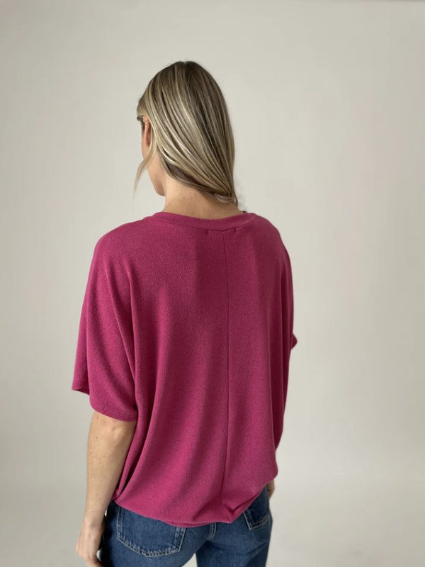 Six Fifty Clothiing Rae Hacci V-Neck Top  - The Attic Boutique