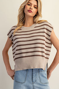 ee:some Brown Stripe Sweater  - The Attic Boutique