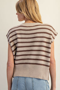 ee:some Brown Stripe Sweater  - The Attic Boutique