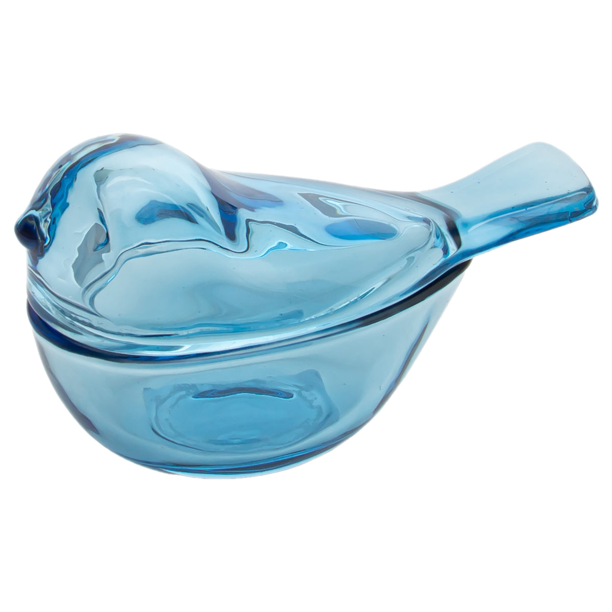 The Attic Boutique Blue Bird Covered Glass Dish  - The Attic Boutique