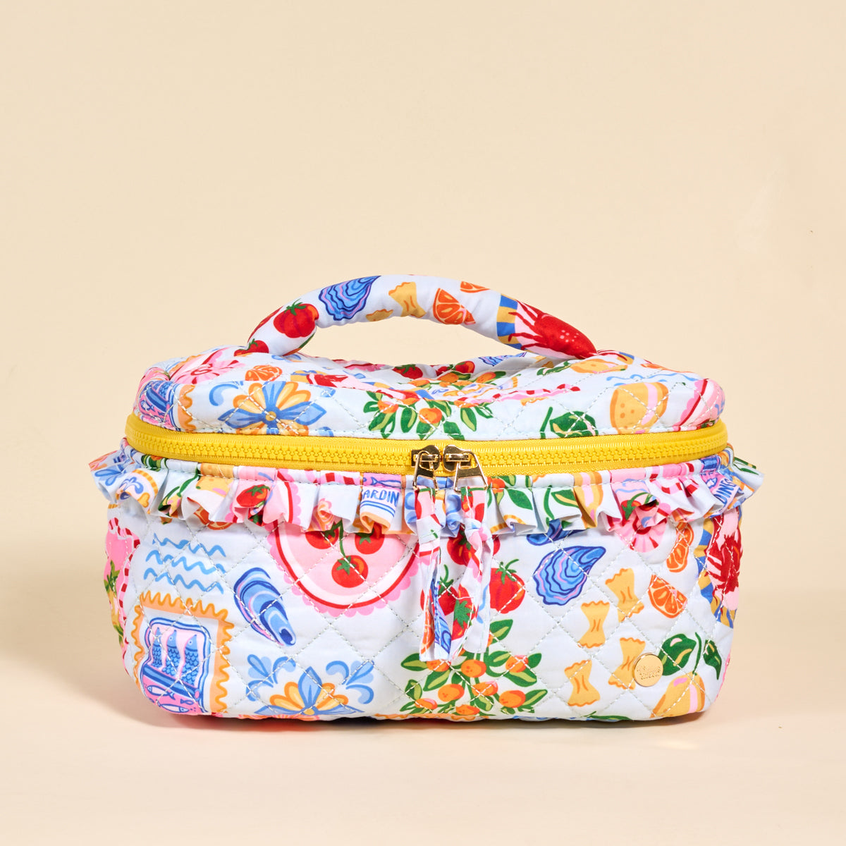 The Darling Effect Ciao Bella Glam & Go Quilted Cosmetic Bag  - The Attic Boutique