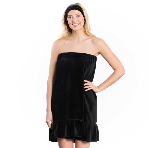 Plush Spa Wrap - Black