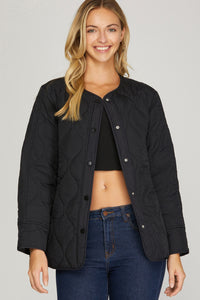 She + Sky Luxury Quilted Jacket  - The Attic Boutique