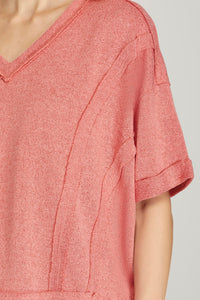 She + Sky Pink Knit Top  - The Attic Boutique