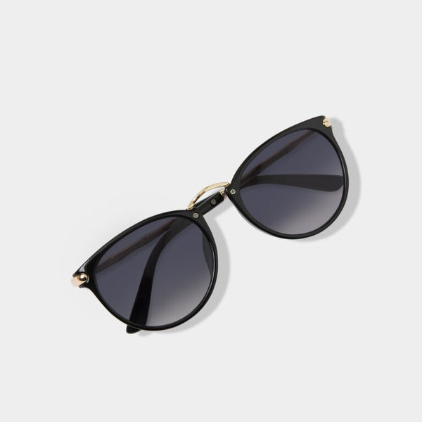 Katie Loxton Santorini Sunglasses w/ Bamboo Arm in Black  - The Attic Boutique