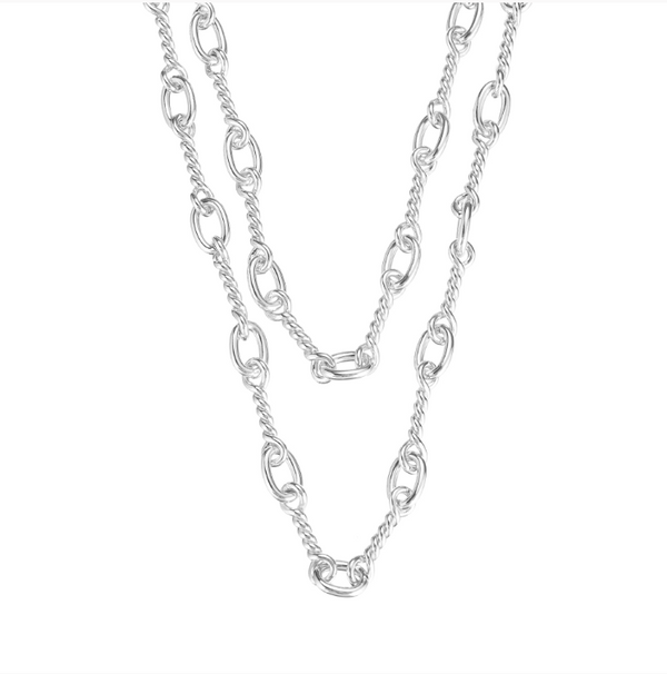 Natalie Wood Design She's Spicy Chain Link Necklace in Silver  - The Attic Boutique