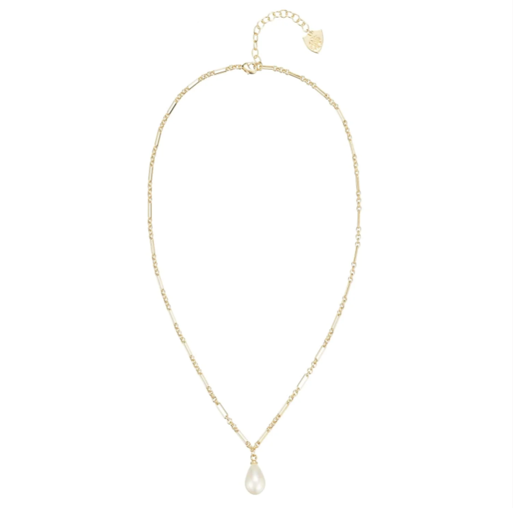 Natalie Wood Design Adorned Pearl Drop Necklace in Gold  - The Attic Boutique