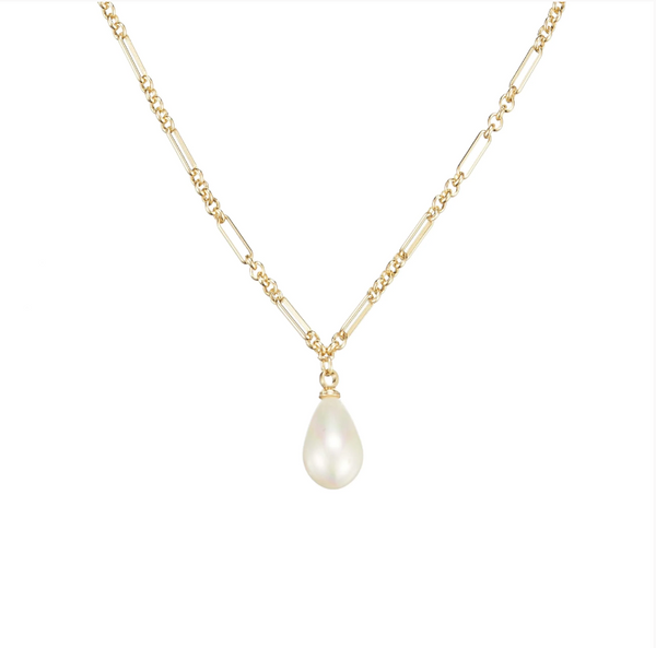 Natalie Wood Design Adorned Pearl Drop Necklace in Gold  - The Attic Boutique