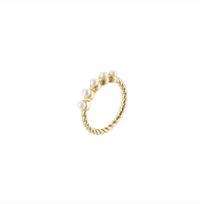 Natalie Wood Design Adorned Pearl Stacking Ring in Gold  - The Attic Boutique