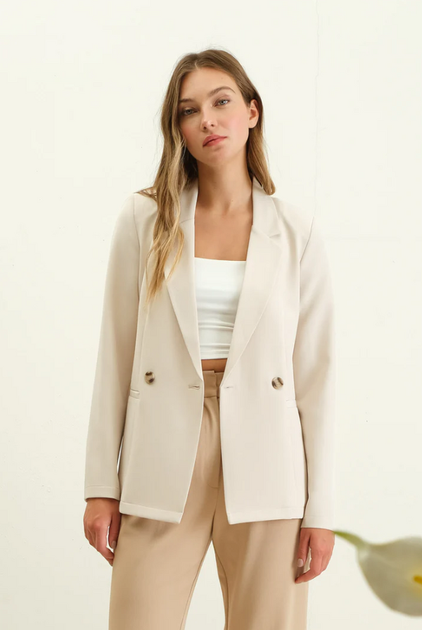 The Attic Boutique Light Khaki Jacket  - The Attic Boutique