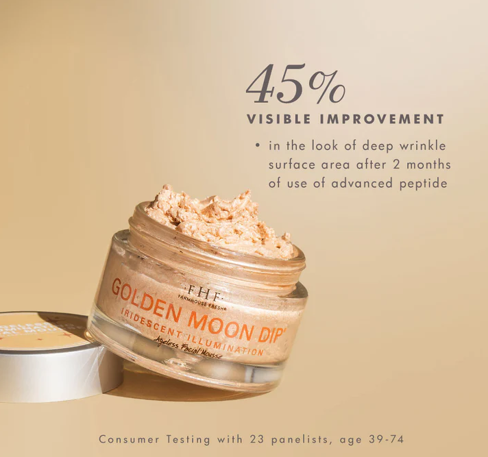 Farmhouse Fresh Goods Golden Moon Dip® Illumination Mousse with Retinol + Wrinkle-Targeting Peptides  - The Attic Boutique