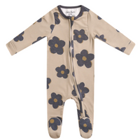 Copper Pearl Gemma In Tan Zip-Up Footie Pajama  - The Attic Boutique