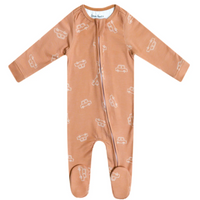 Copper Pearl Cooper Zip-Up Footie Pajama  - The Attic Boutique