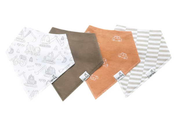 Copper Pearl Gage Baby Bandana Bibs  - The Attic Boutique