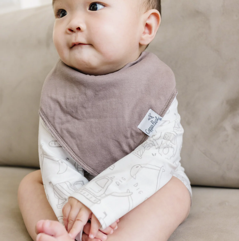 Copper Pearl Gage Baby Bandana Bibs  - The Attic Boutique