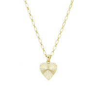 Natalie Wood Design Adorned Heart Charm Necklace in Gold  - The Attic Boutique