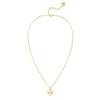 Natalie Wood Design Adorned Heart Charm Necklace in Gold  - The Attic Boutique