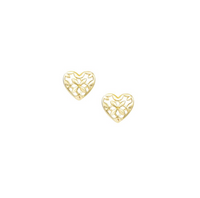 Natalie Wood Design Believer Heart Stud Earrings in Gold  - The Attic Boutique