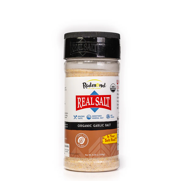 Redmond Real Salt Organic Garlic Salt 8.25 oz  - The Attic Boutique