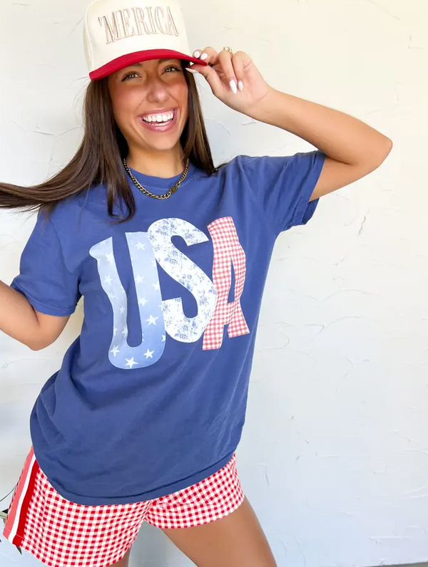 The Attic Boutique USA Picnic Tee  - The Attic Boutique