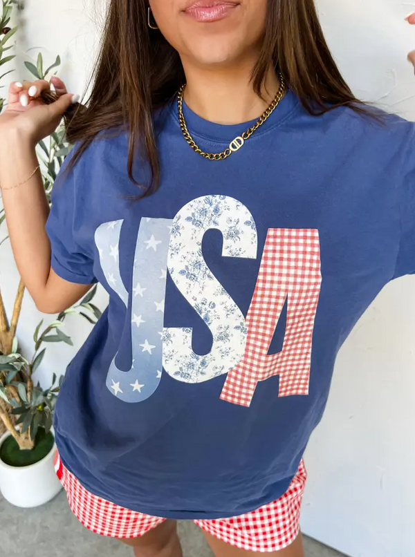 The Attic Boutique USA Picnic Tee  - The Attic Boutique