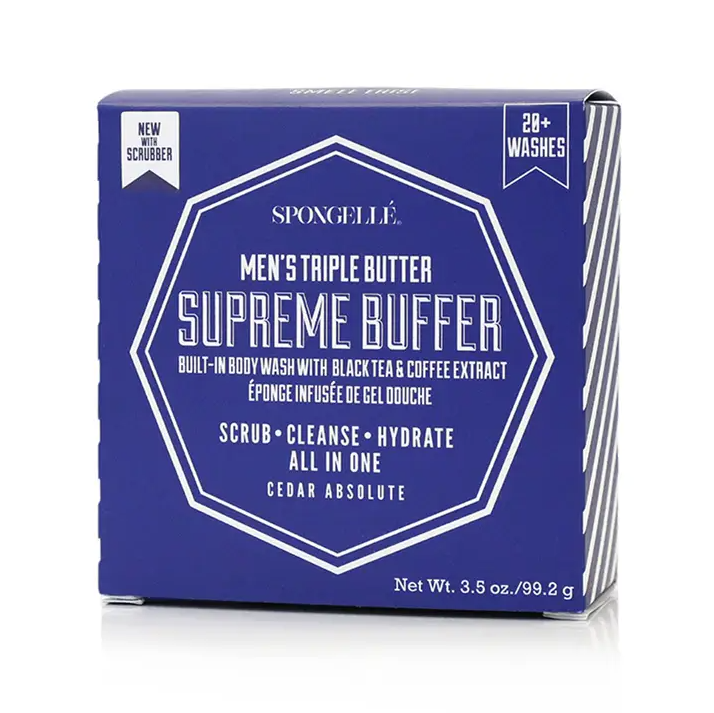Spongellé Men’s Extreme Buffer w/ Black Scrubber  - The Attic Boutique