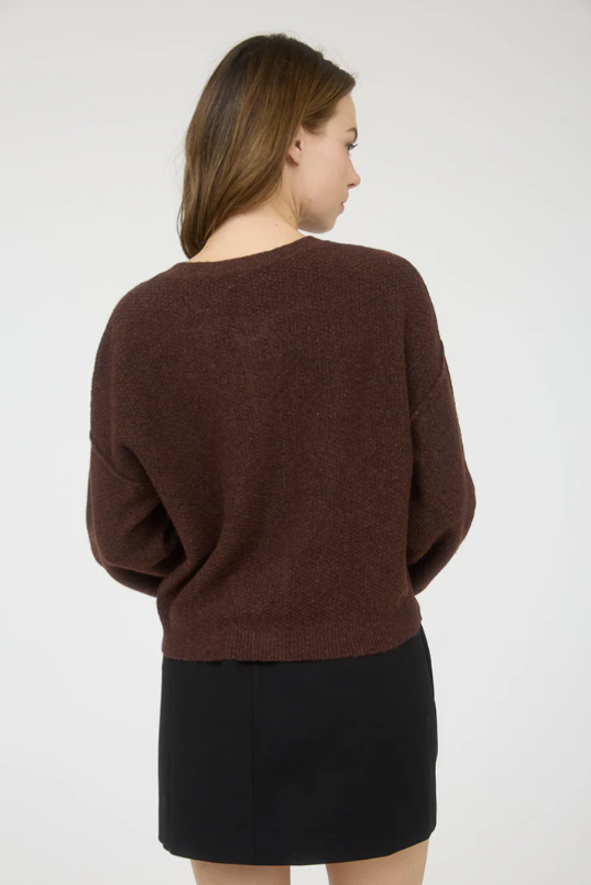 Blu Pepper Dark Brown Cardigan  - The Attic Boutique