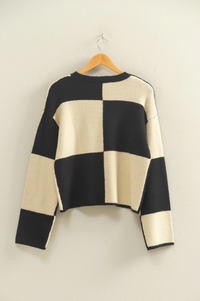 HYFVE Black Checker Sweater  - The Attic Boutique