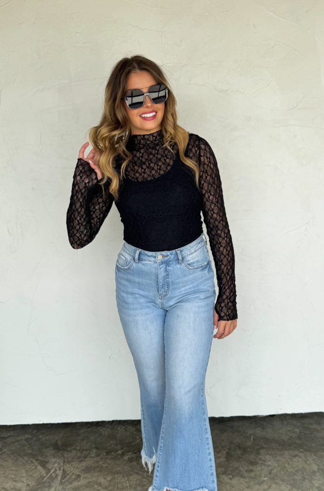 The Attic Boutique Jolie Lace Top  - The Attic Boutique