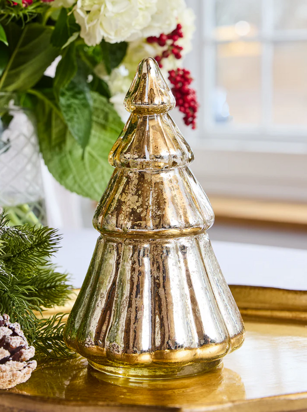 The Attic Boutique Large Glass Tree Candle  - The Attic Boutique