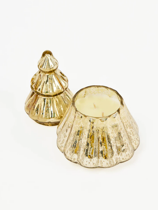 The Attic Boutique Large Glass Tree Candle  - The Attic Boutique